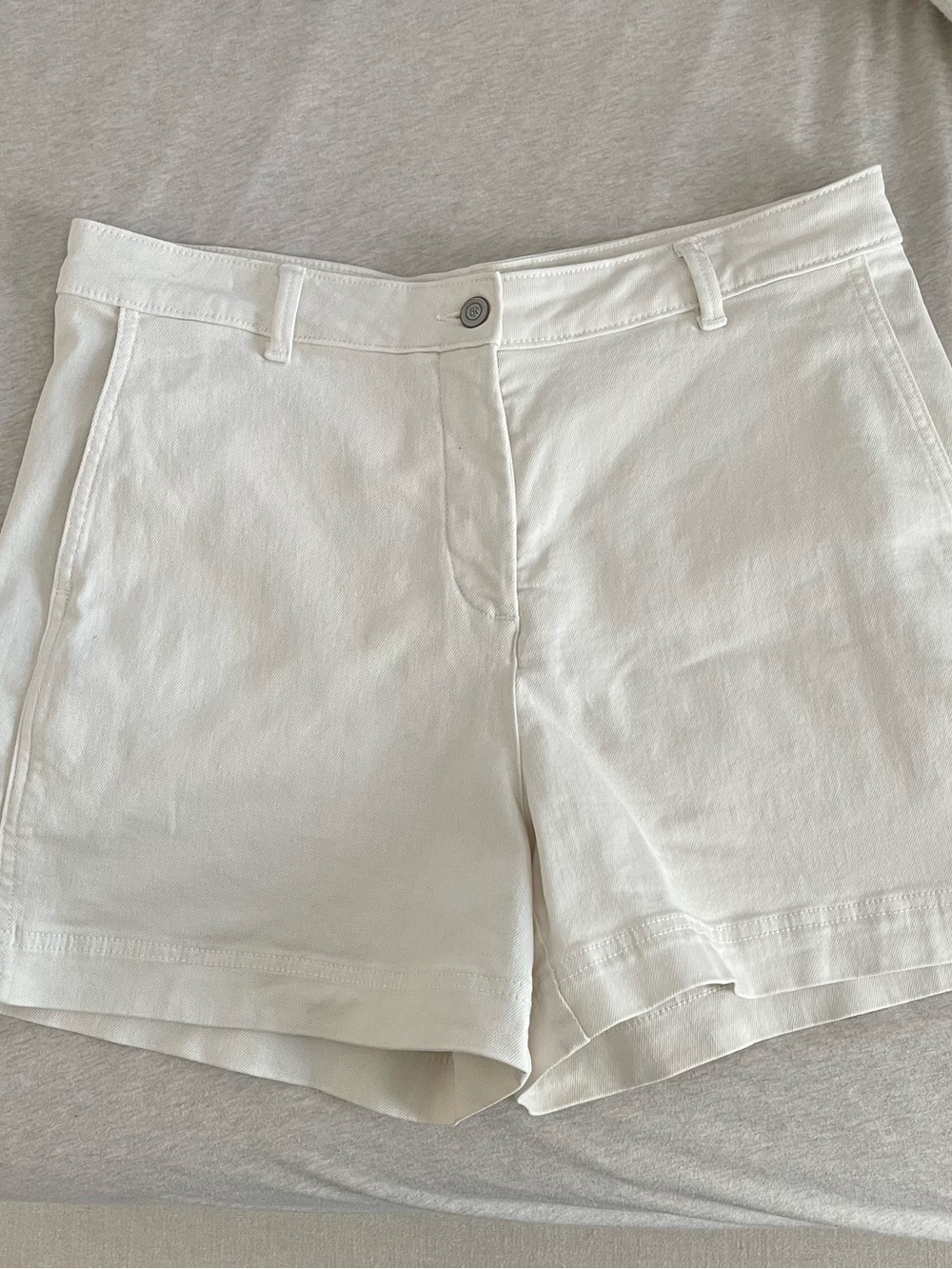 Banana Republic White Tailored Cotton Bermuda Shorts Classic preppy 12